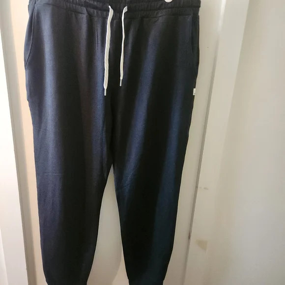 Vuori Black Joggers with White Drawstring - Picture 1 of 4